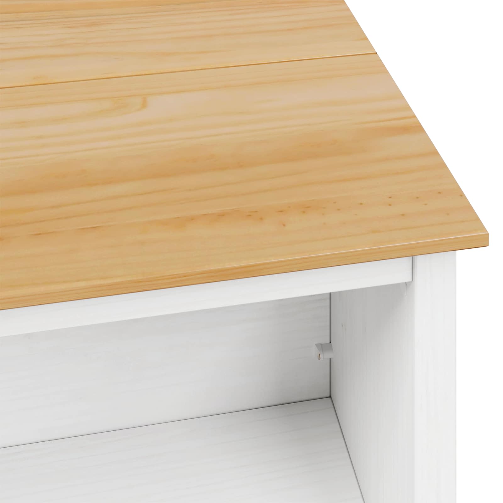 vidaXL Wyspy Kuchenne HILL Biały 112 x 66 x 90 cm Lite drewno sosnowe