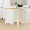 vidaXL Wyspy Kuchenne HILL Biały 112 x 66 x 90 cm Lite drewno sosnowe