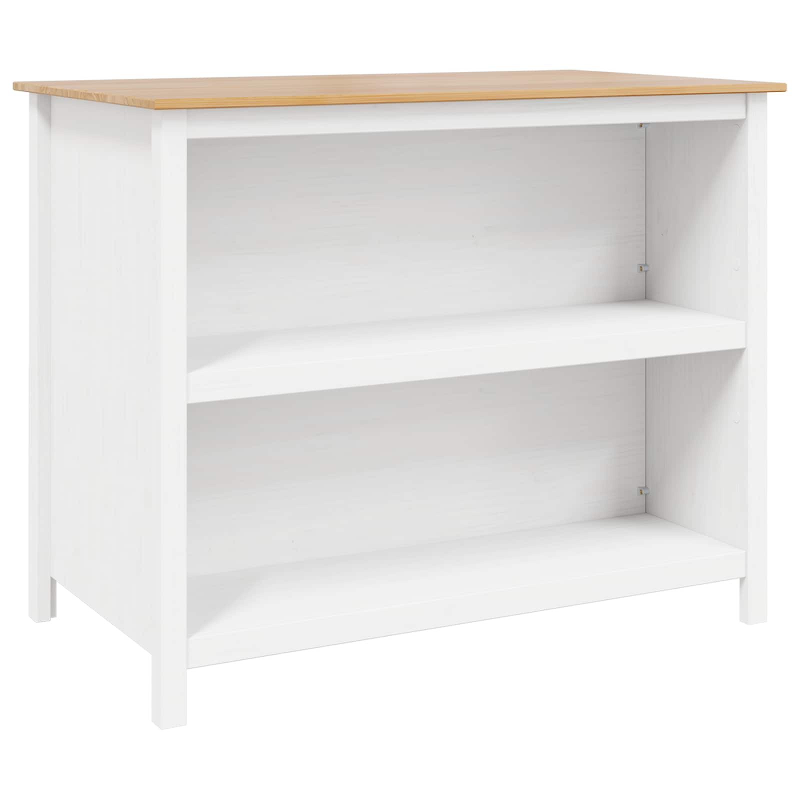 vidaXL Wyspy Kuchenne HILL Biały 112 x 66 x 90 cm Lite drewno sosnowe