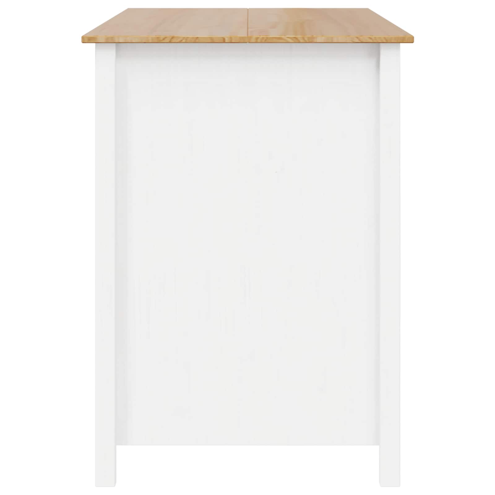 vidaXL Wyspy Kuchenne HILL Biały 112 x 66 x 90 cm Lite drewno sosnowe