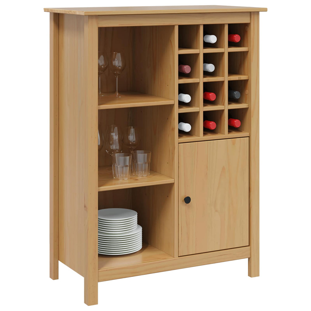 vidaXL Szafka na wino HILL Miodowy brąz 79.5 x 40 x 107.5 cm
