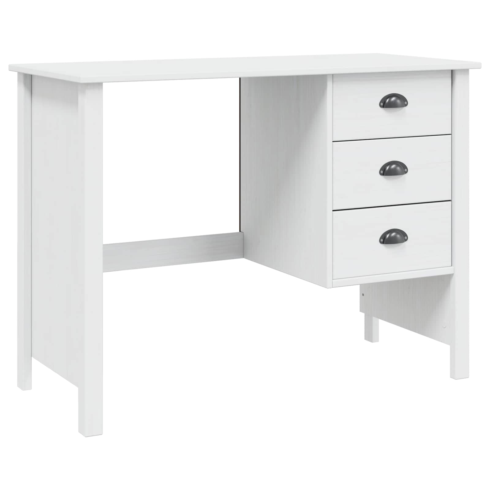 vidaXL Biurko z szufladami z szufladą HILL Biały 100 x 45 x 74 cm