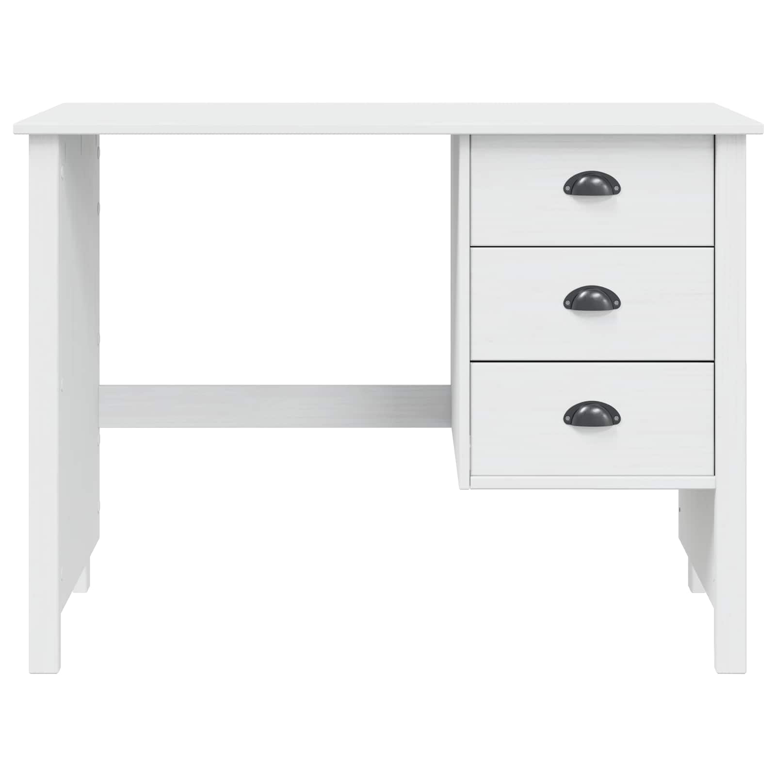vidaXL Biurko z szufladami z szufladą HILL Biały 100 x 45 x 74 cm
