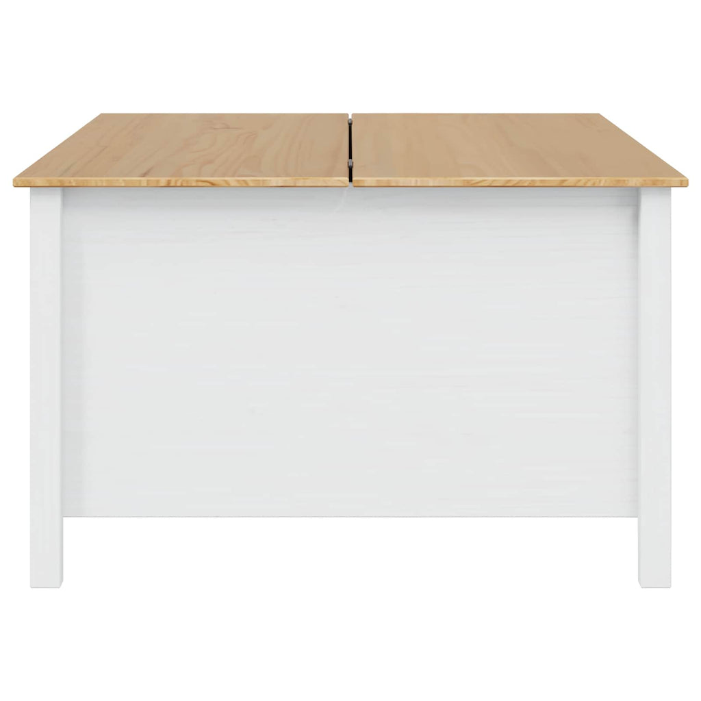 vidaXL Stolik kawowy HILL Biały i Brązowy Miód 79.5 x 79.5 x 49 cm