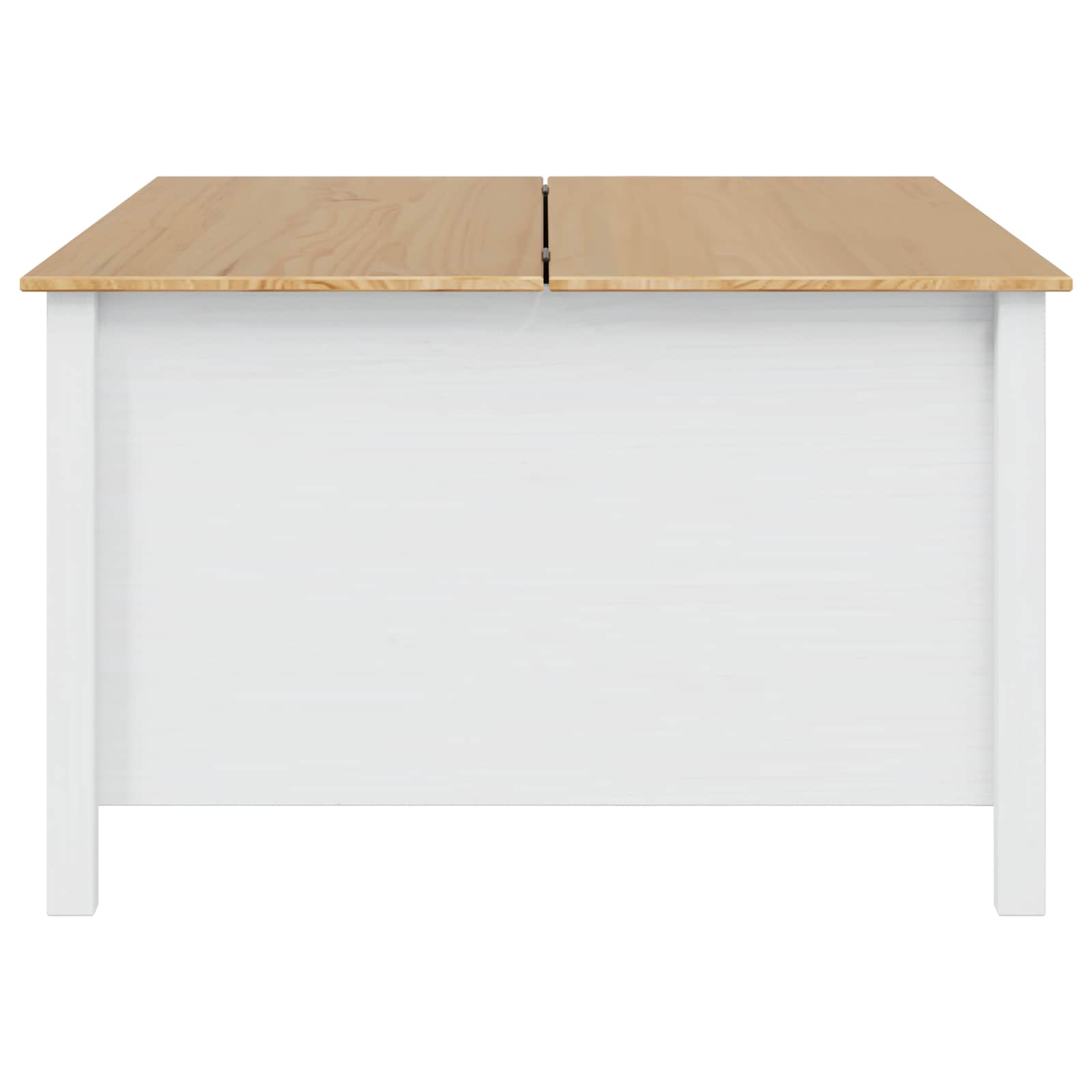 vidaXL Stolik kawowy HILL Biały i Brązowy Miód 79.5 x 79.5 x 49 cm