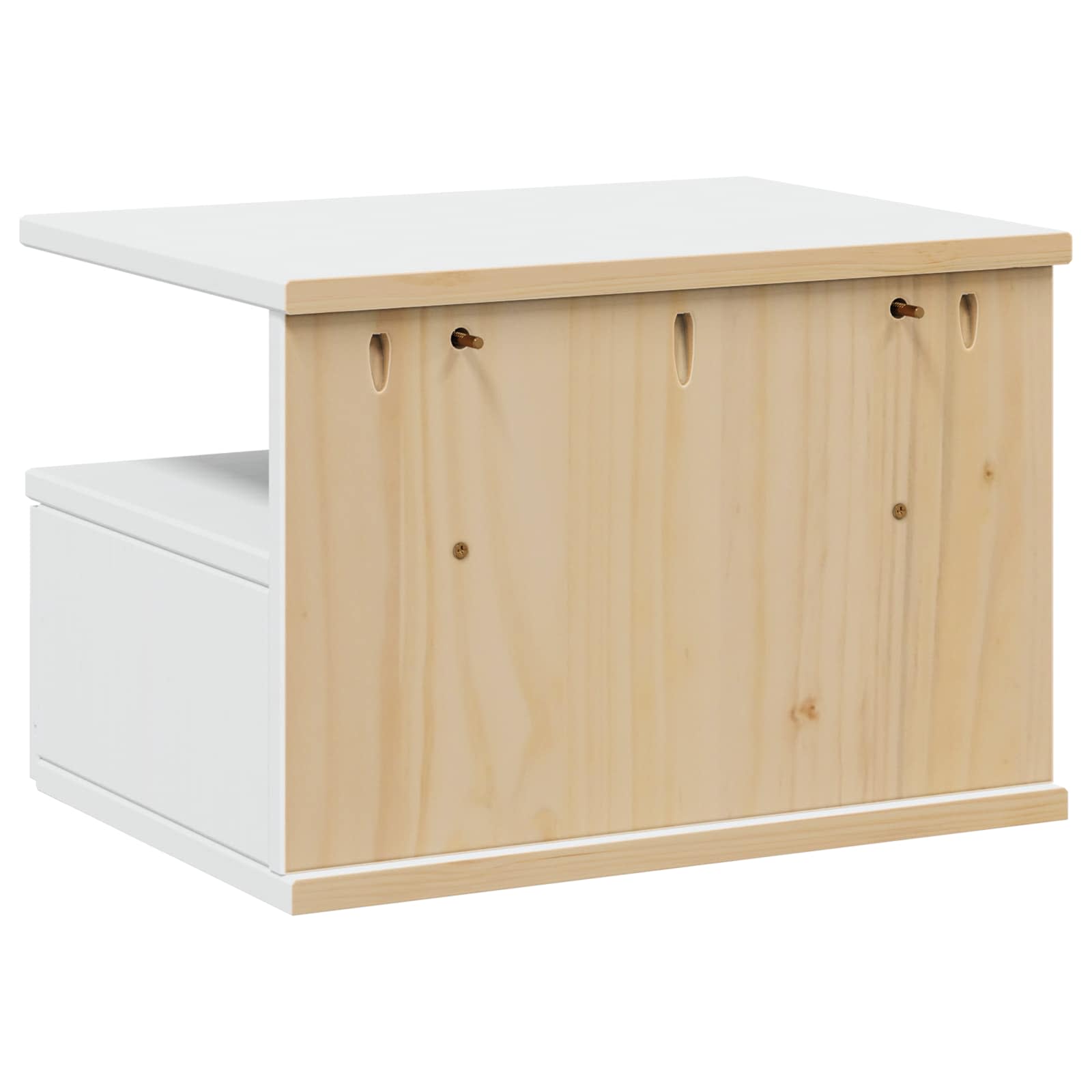 vidaXL Szafka Nocna HILL Biały 40 x 31 x 27 cm Lite drewno sosnowe