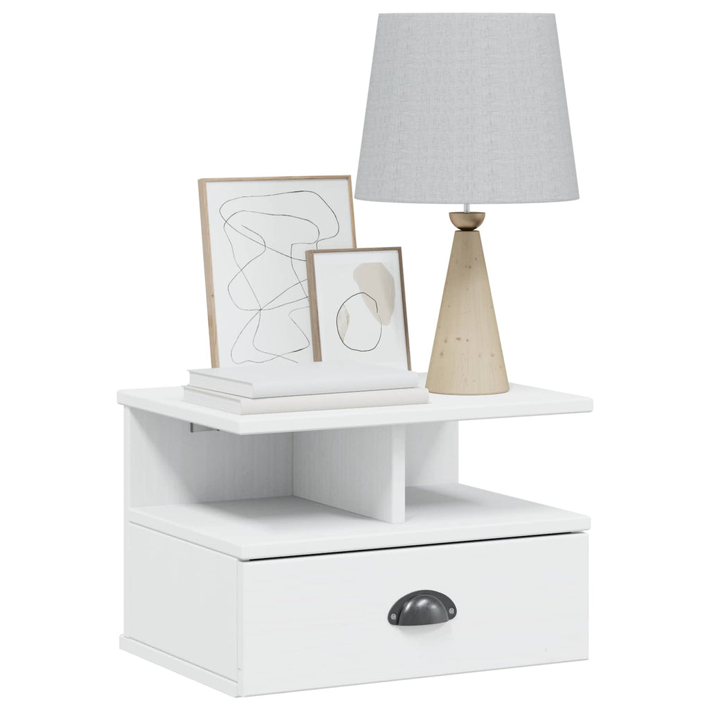 vidaXL Szafka Nocna HILL Biały 40 x 31 x 27 cm Lite drewno sosnowe