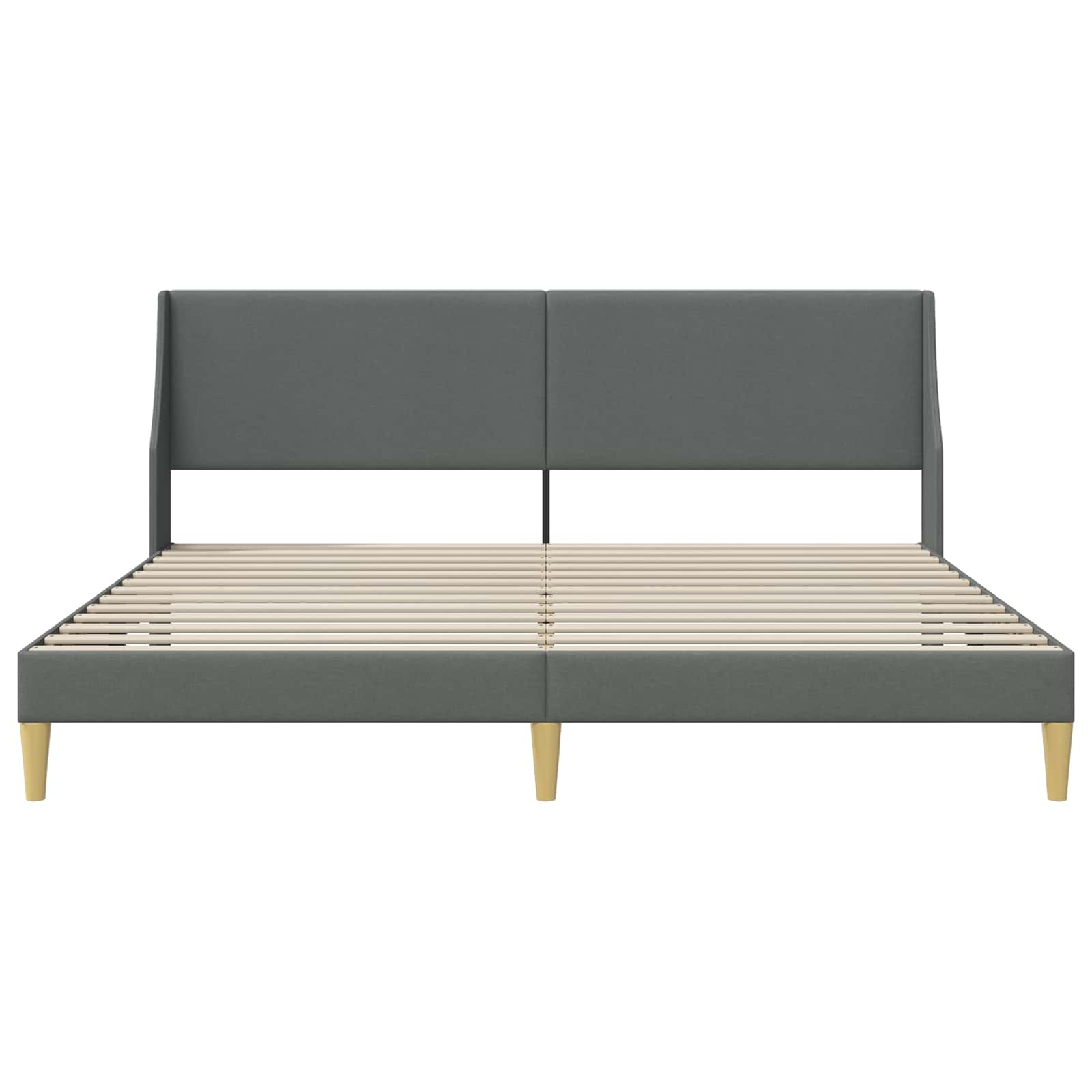 vidaXL Ramka łóżka Z zagłówkiem Ciemnoszary 180 x 200 cm Aksamit