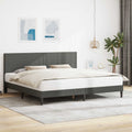 vidaXL Ramka łóżka ciemnoszary 180 x 200 cm Tkanina sztruksowa