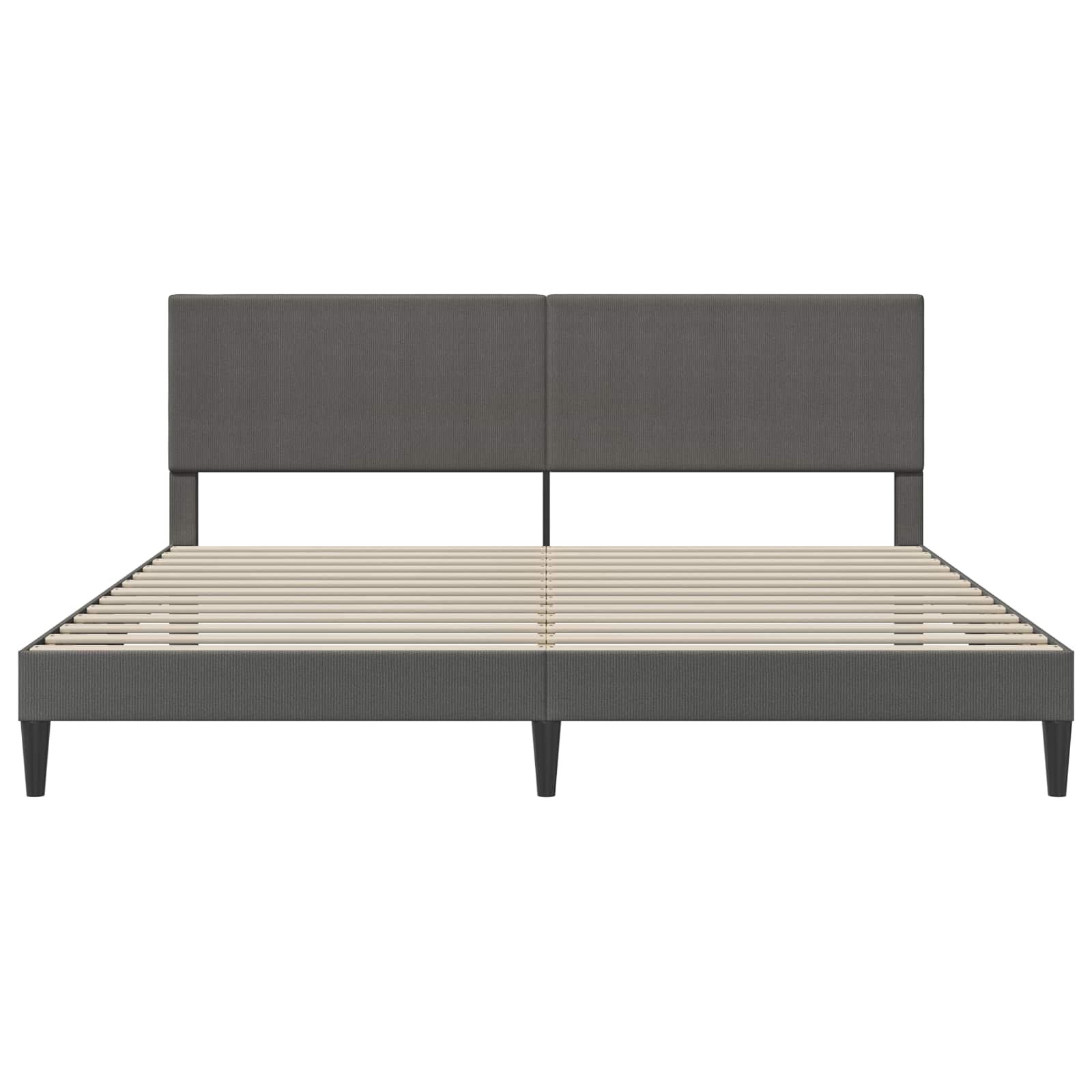 vidaXL Ramka łóżka ciemnoszary 180 x 200 cm Tkanina sztruksowa