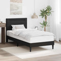 vidaXL Ramka łóżka Czarny 90 x 190 cm Ekoskóra