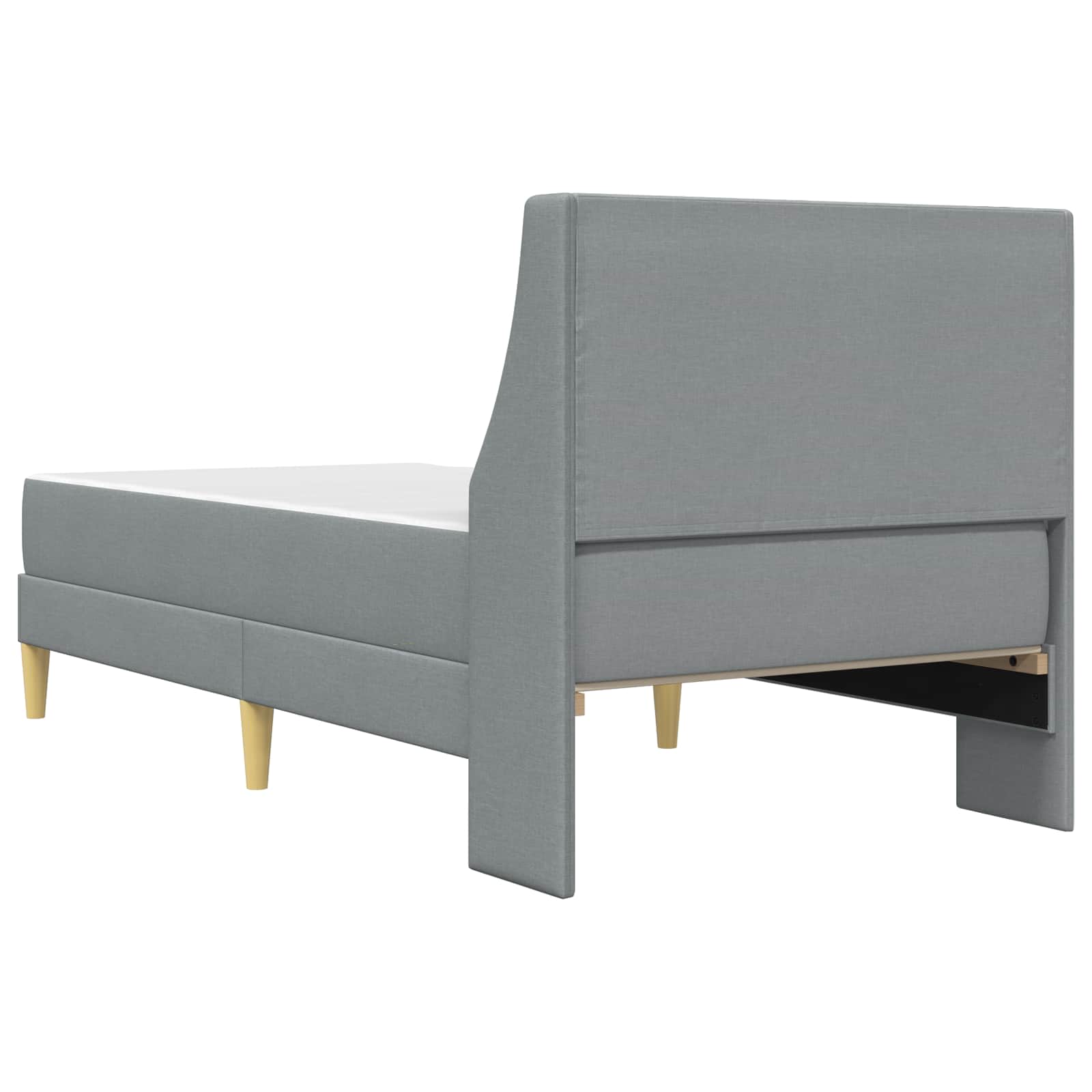 vidaXL Rama łóżka z materacem Jasnoszary 80x 200 cm Poliester