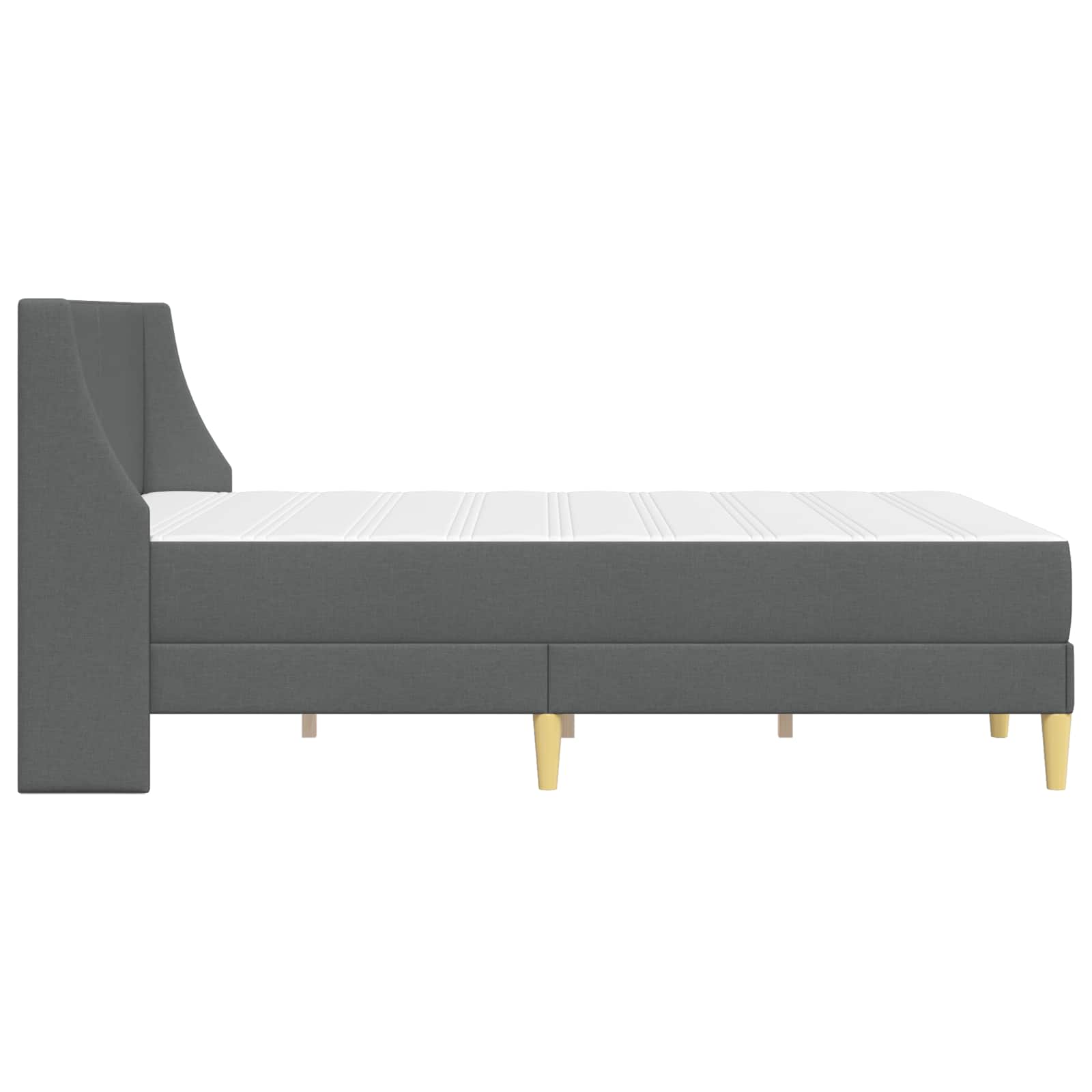 vidaXL Rama łóżka z materacem Z zagłówkiem Poliester