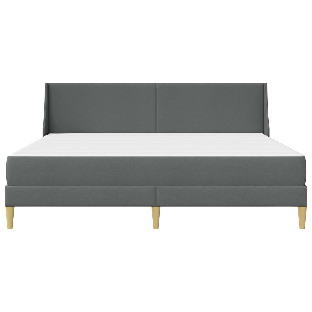 vidaXL Rama łóżka z materacem Ciemnoszary 180 x 200 cm Poliester