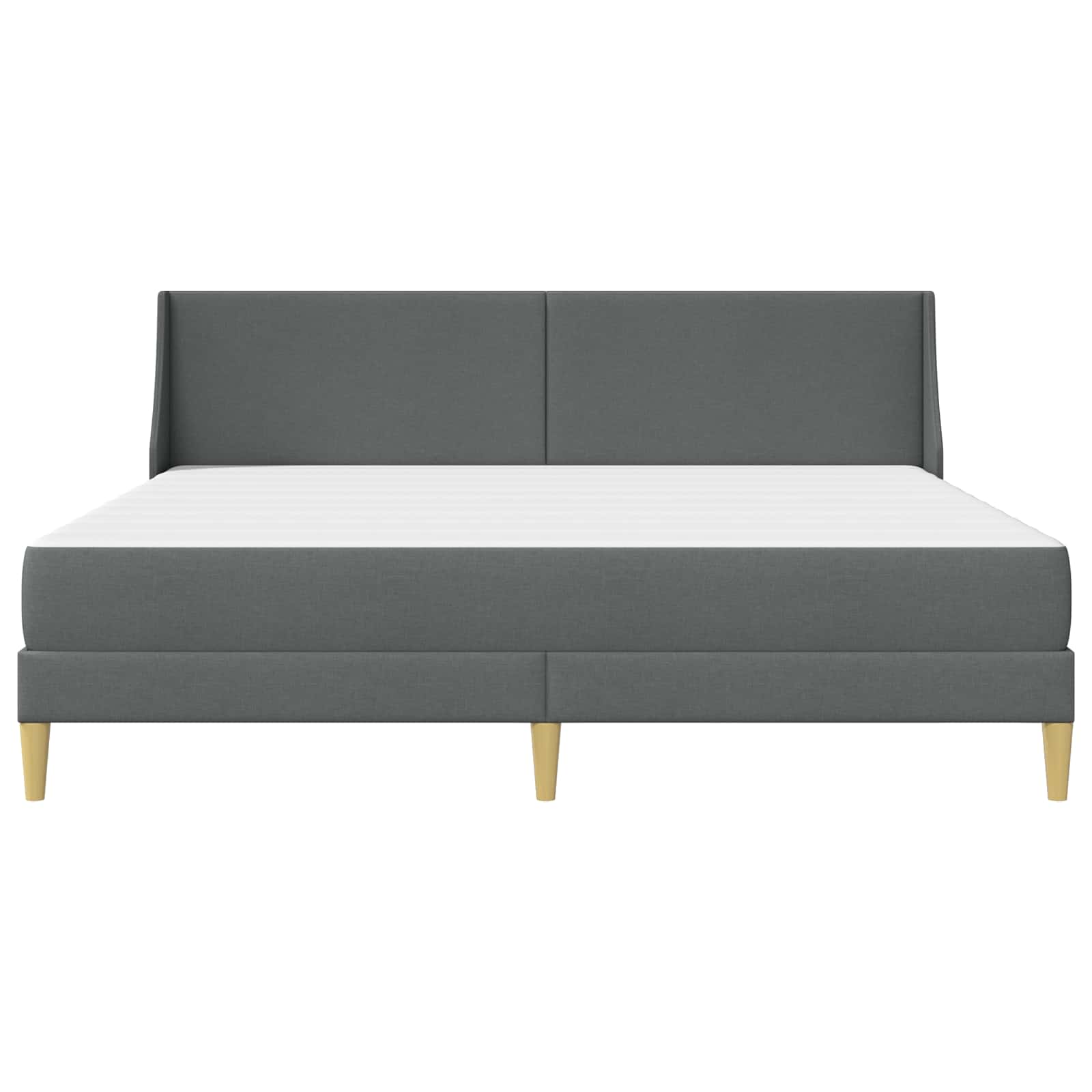 vidaXL Rama łóżka z materacem Ciemnoszary 180 x 200 cm Poliester