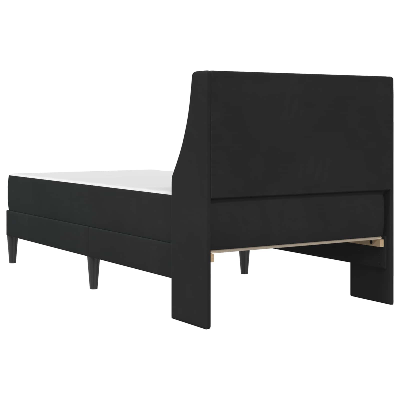 vidaXL Rama łóżka z materacem z materacem Czarny 90 x 200 cm Aksamit