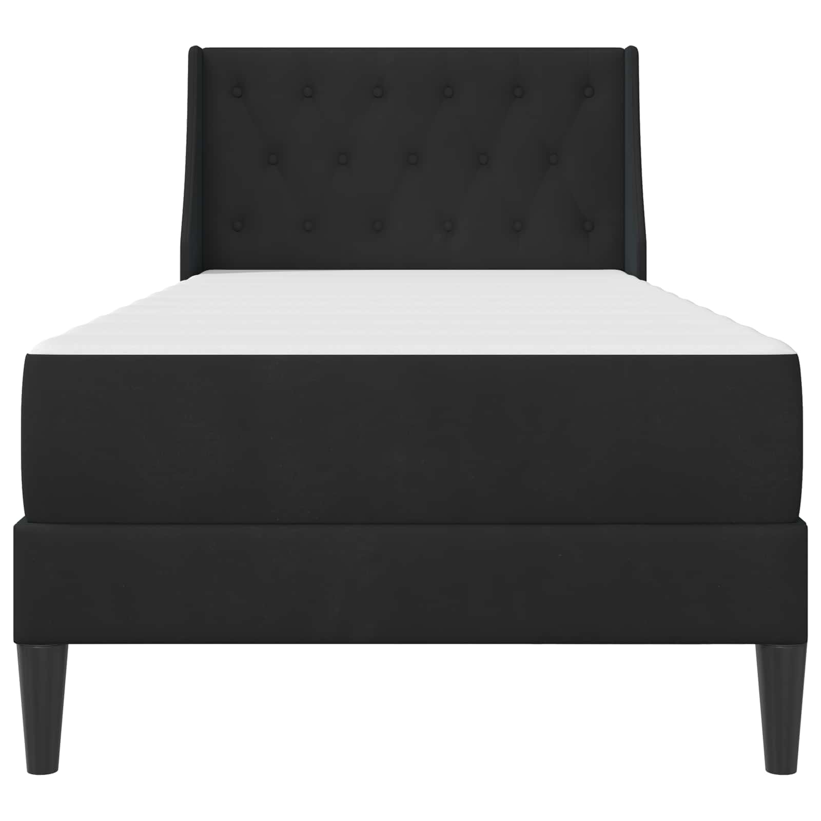 vidaXL Rama łóżka z materacem z materacem Czarny 90 x 200 cm Aksamit