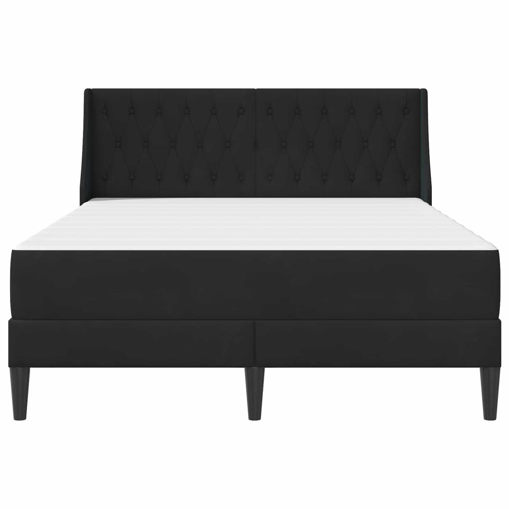 vidaXL Rama łóżka z materacem z materacem Czarny 120 x 190 cm Aksamit