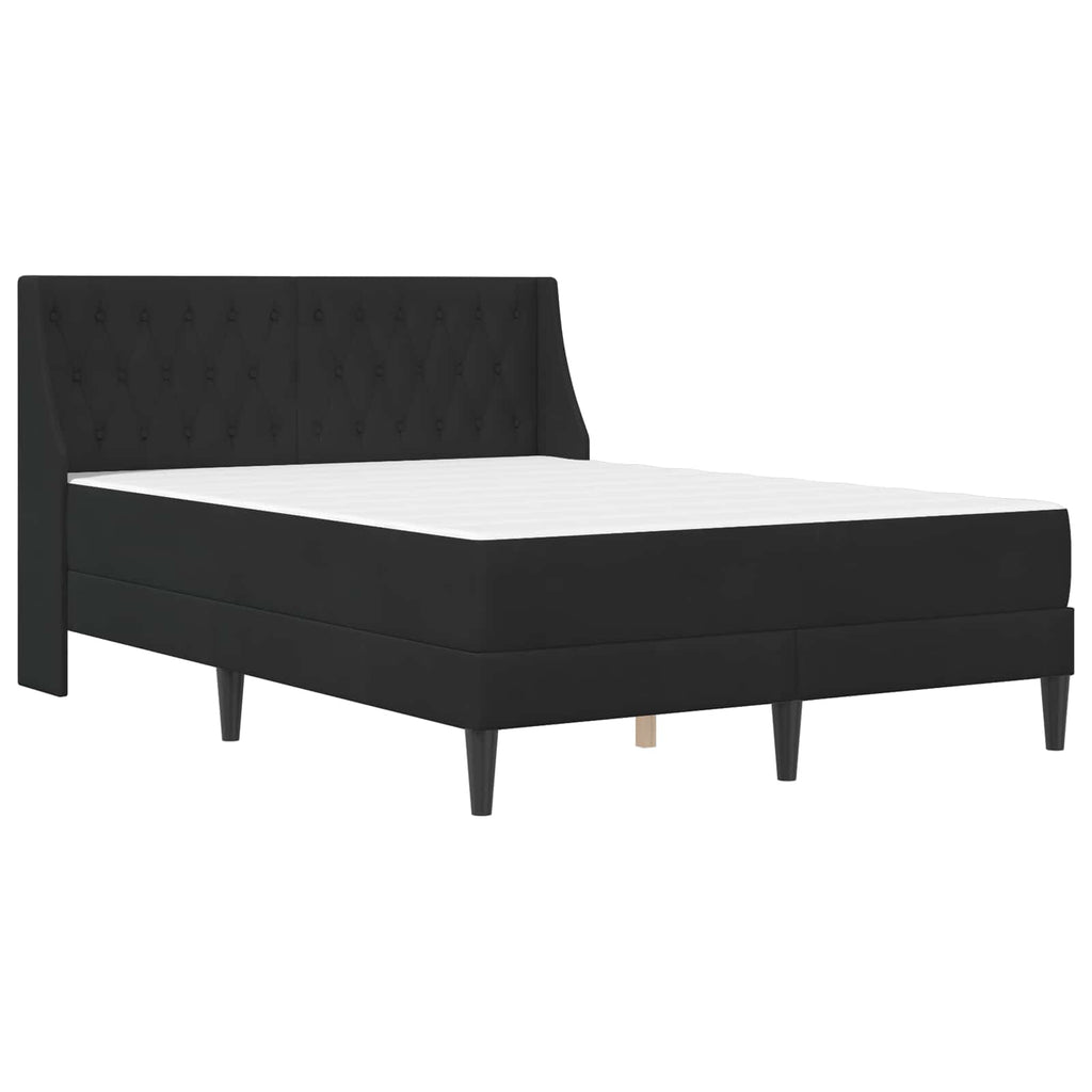 vidaXL Rama łóżka z materacem z materacem Czarny 120 x 200 cm Aksamit