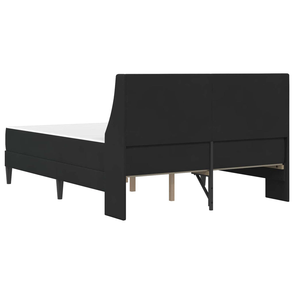 vidaXL Rama łóżka z materacem z materacem Czarny 140 x 190 cm Aksamit