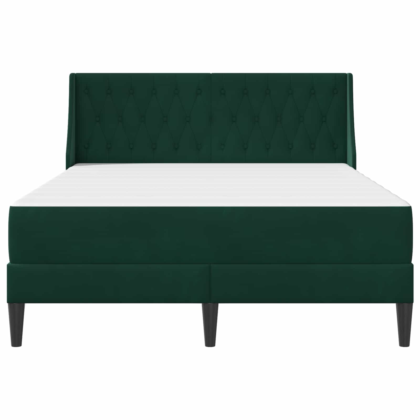 vidaXL Rama łóżka z materacem Ciemna zieleń 160 x 200 cm Aksamit