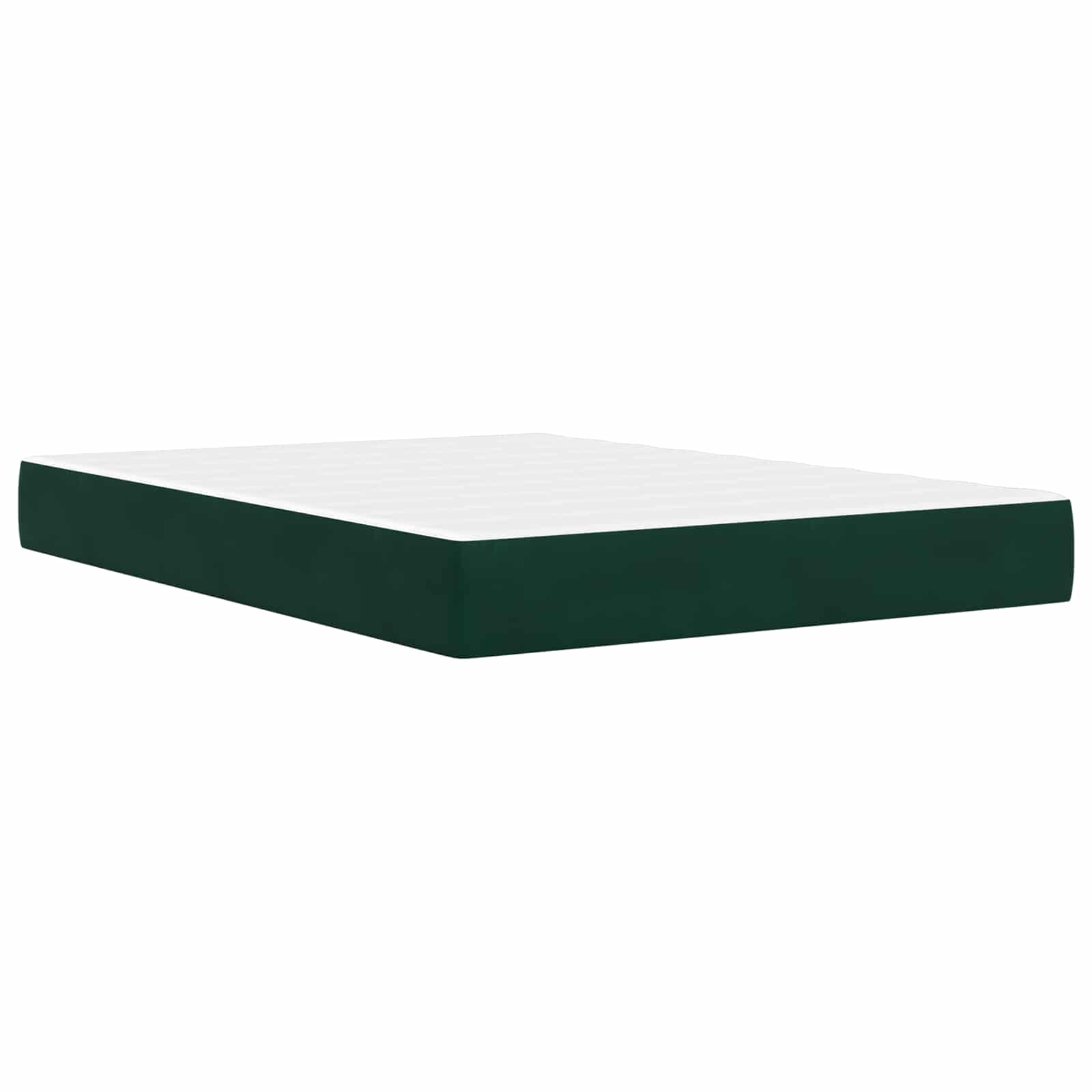 vidaXL Rama łóżka z materacem Ciemna zieleń 180 x 200 cm Aksamit