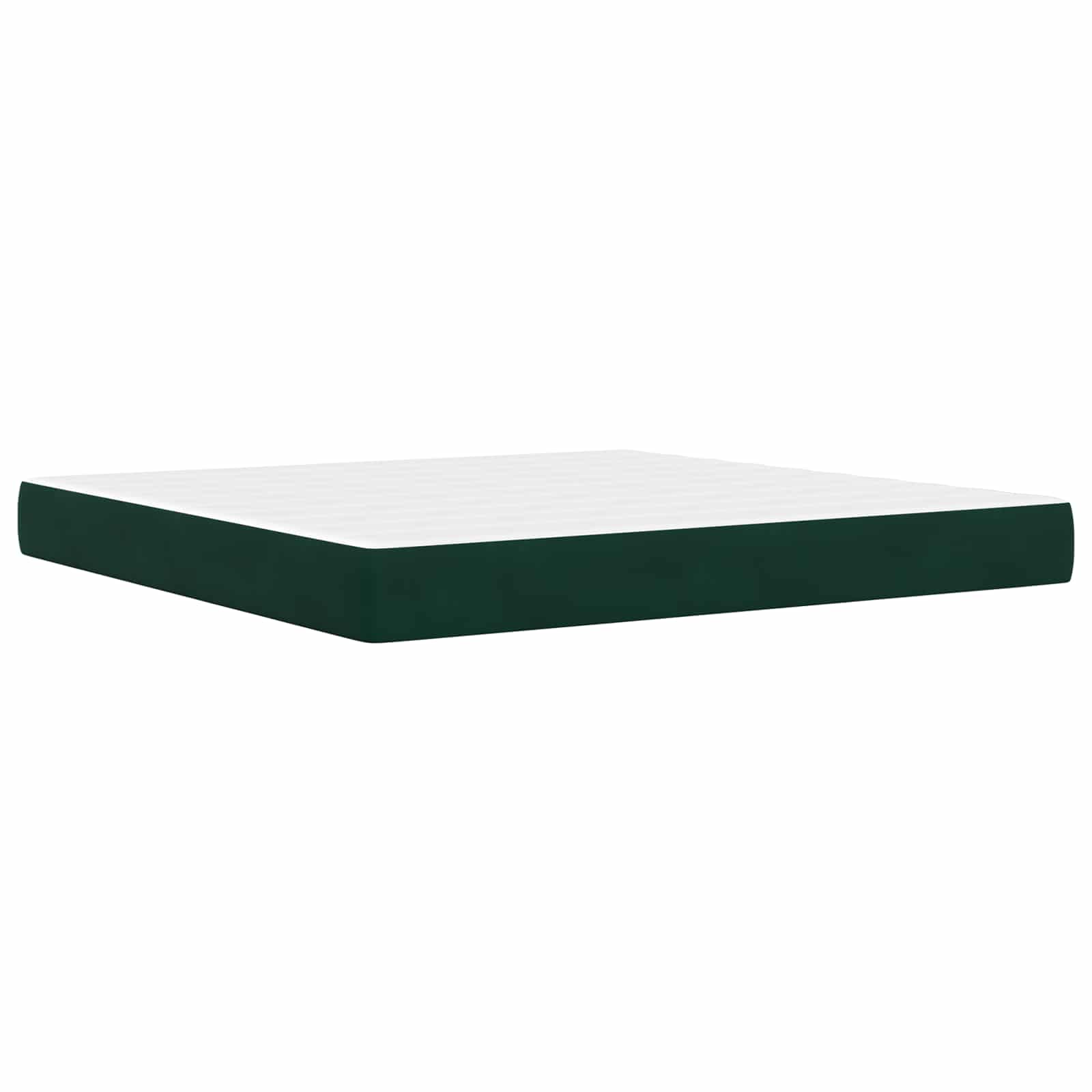 vidaXL Rama łóżka z materacem Ciemna zieleń 200 x 200 cm Aksamit