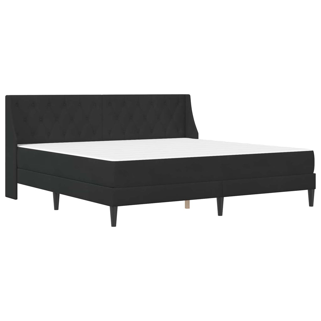 vidaXL Rama łóżka z materacem z materacem Czarny 200 x 200 cm Aksamit