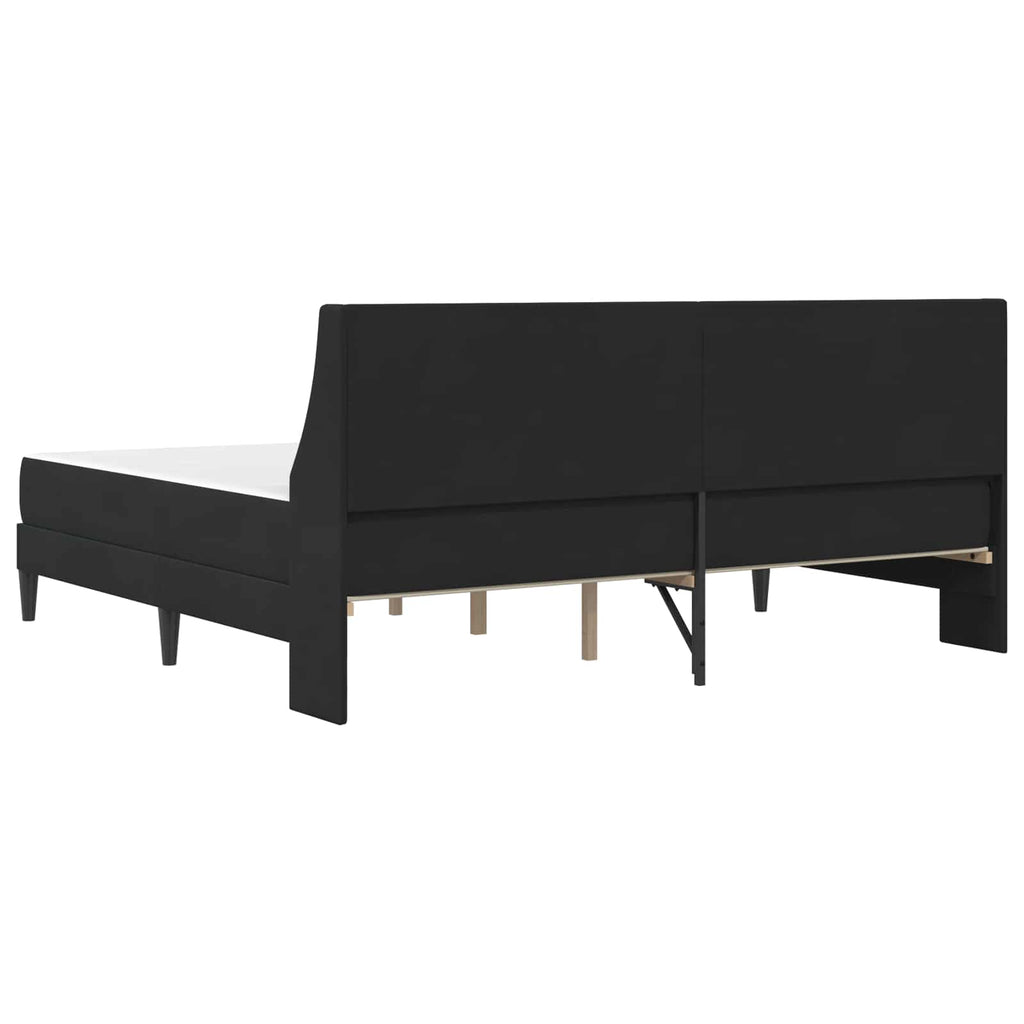 vidaXL Rama łóżka z materacem z materacem Czarny 200 x 200 cm Aksamit