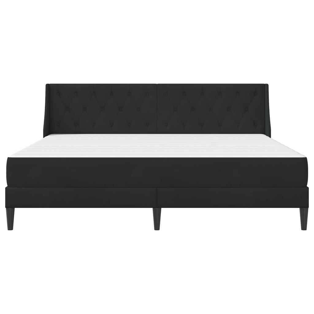 vidaXL Rama łóżka z materacem z materacem Czarny 200 x 200 cm Aksamit