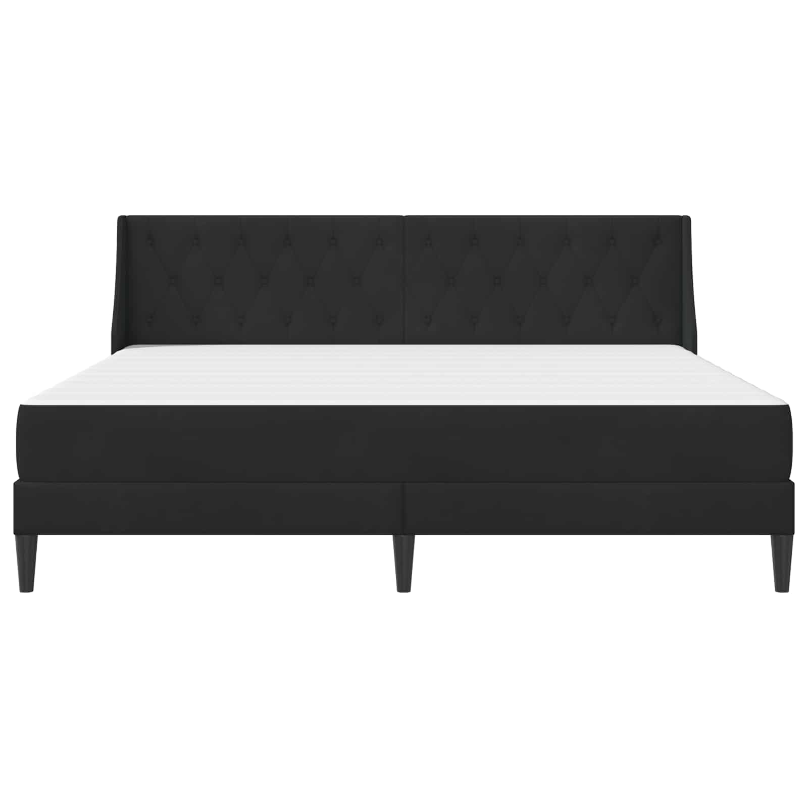 vidaXL Rama łóżka z materacem z materacem Czarny 200 x 200 cm Aksamit