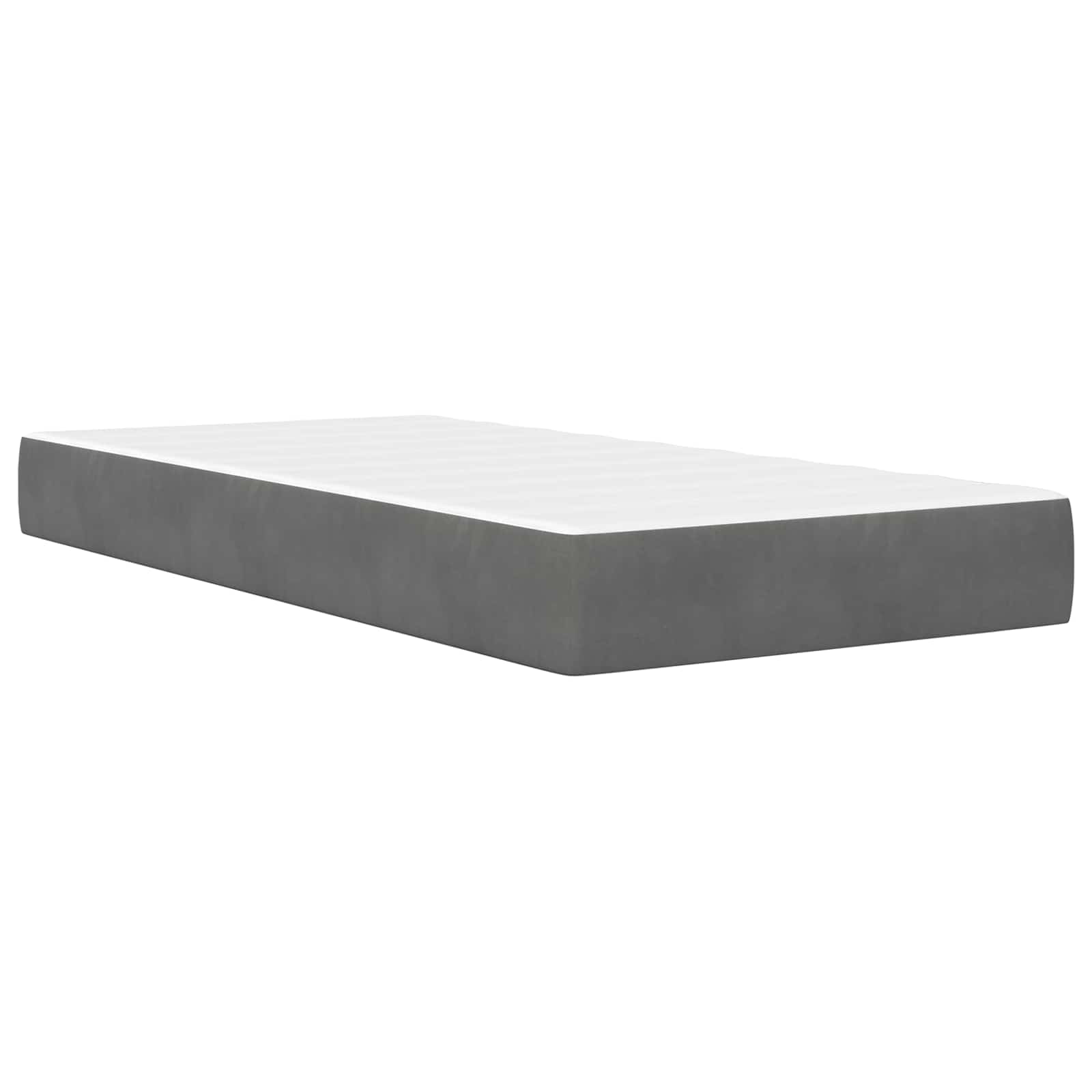 vidaXL Rama łóżka z materacem ciemnoszary 80 x 200 cm Welur