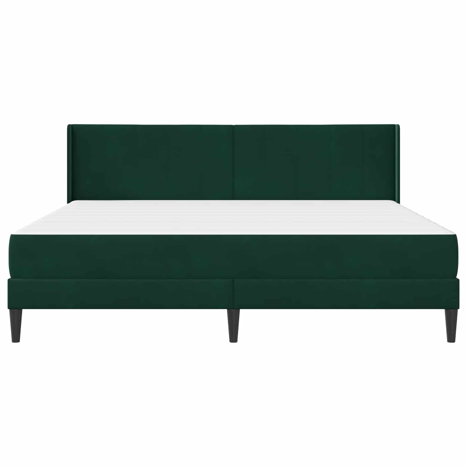 vidaXL Rama łóżka z materacem Ciemnozielony 200 x 200 cm Welur