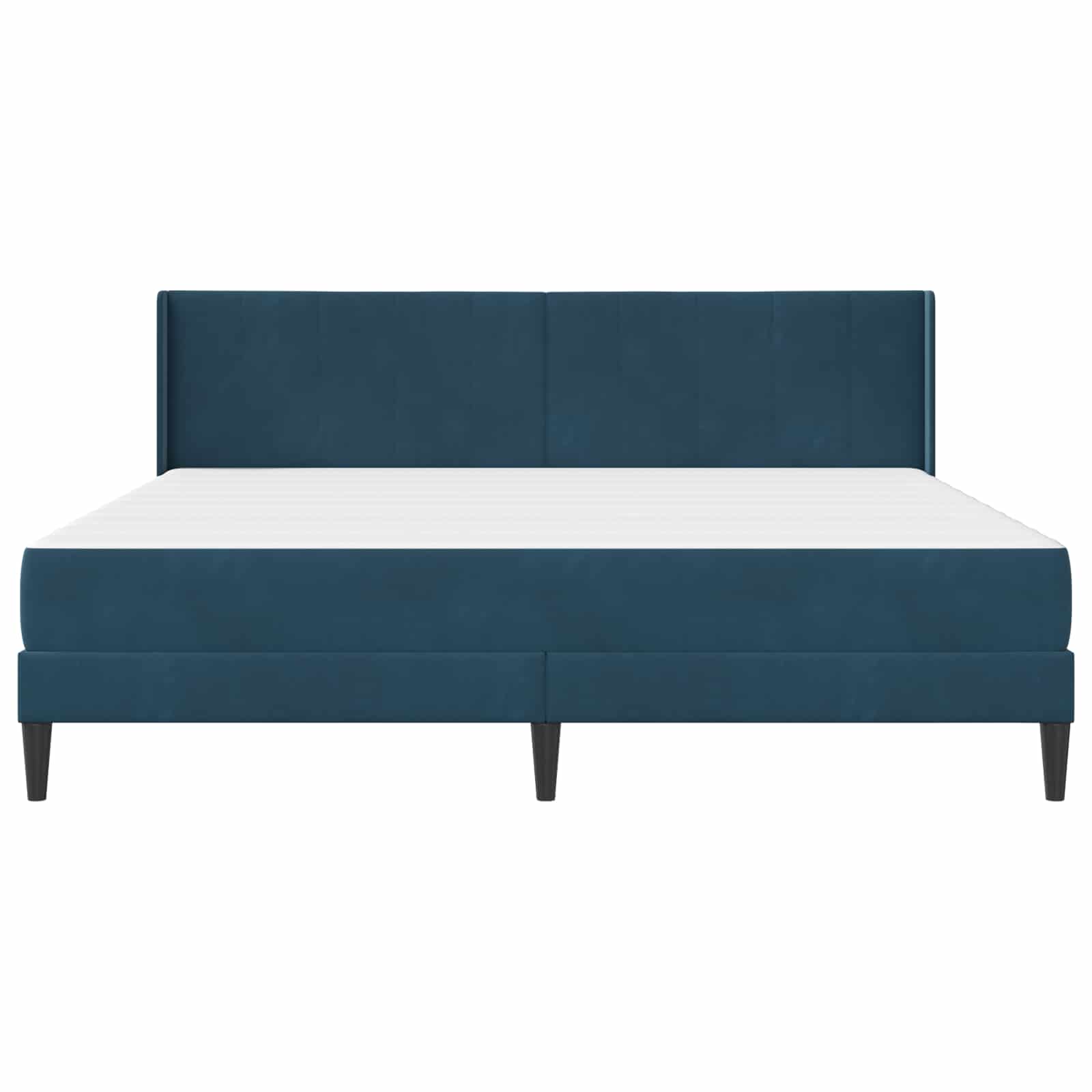 vidaXL Rama łóżka z materacem niebieski 200 x 200 cm Welur