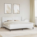 vidaXL Rama łóżka z materacem Biały 180 x 200 cm Ekoskóra