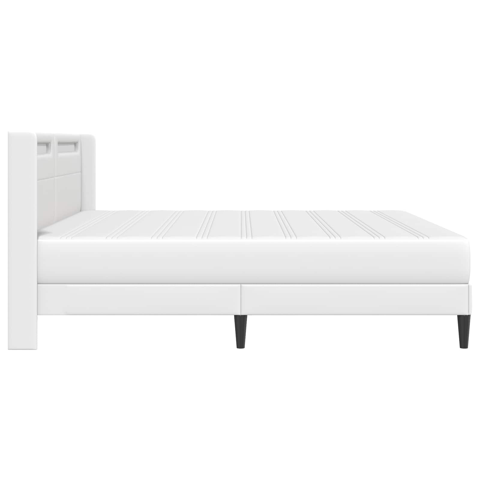 vidaXL Rama łóżka z materacem Biały 180 x 200 cm Ekoskóra