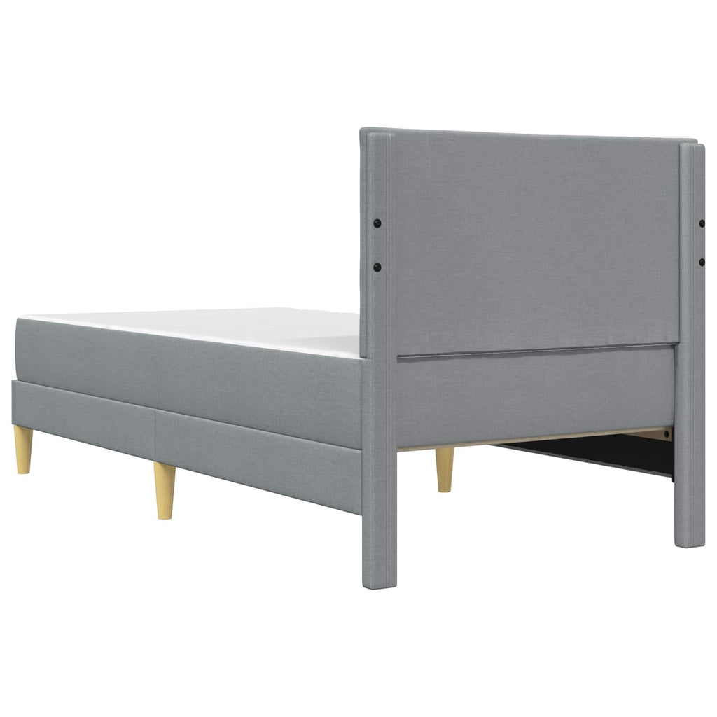 vidaXL Ramka łóżka Jasnoszary 80 x 200 cm Poliester