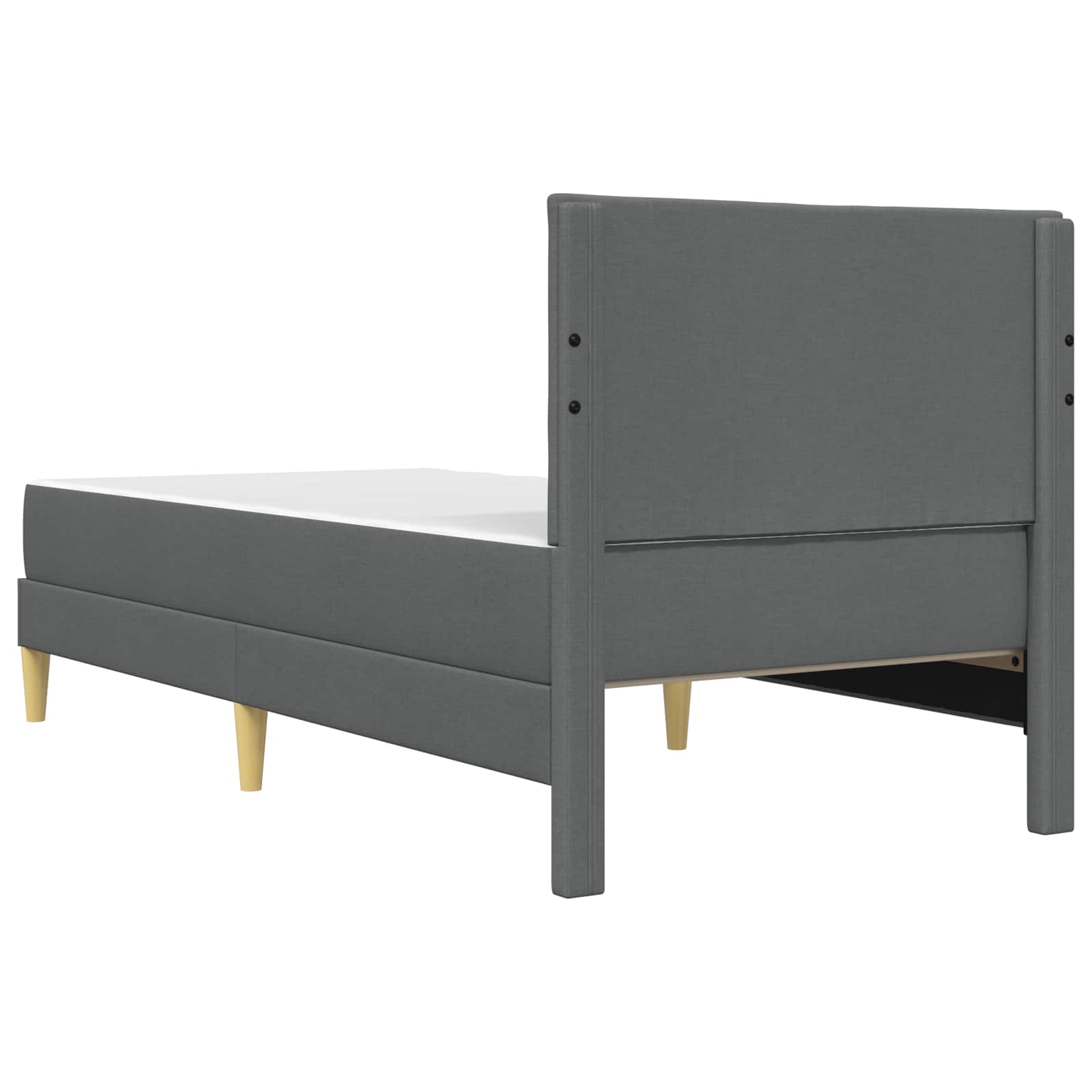 vidaXL Ramka łóżka Ciemnoszary 80 x 200 cm Poliester