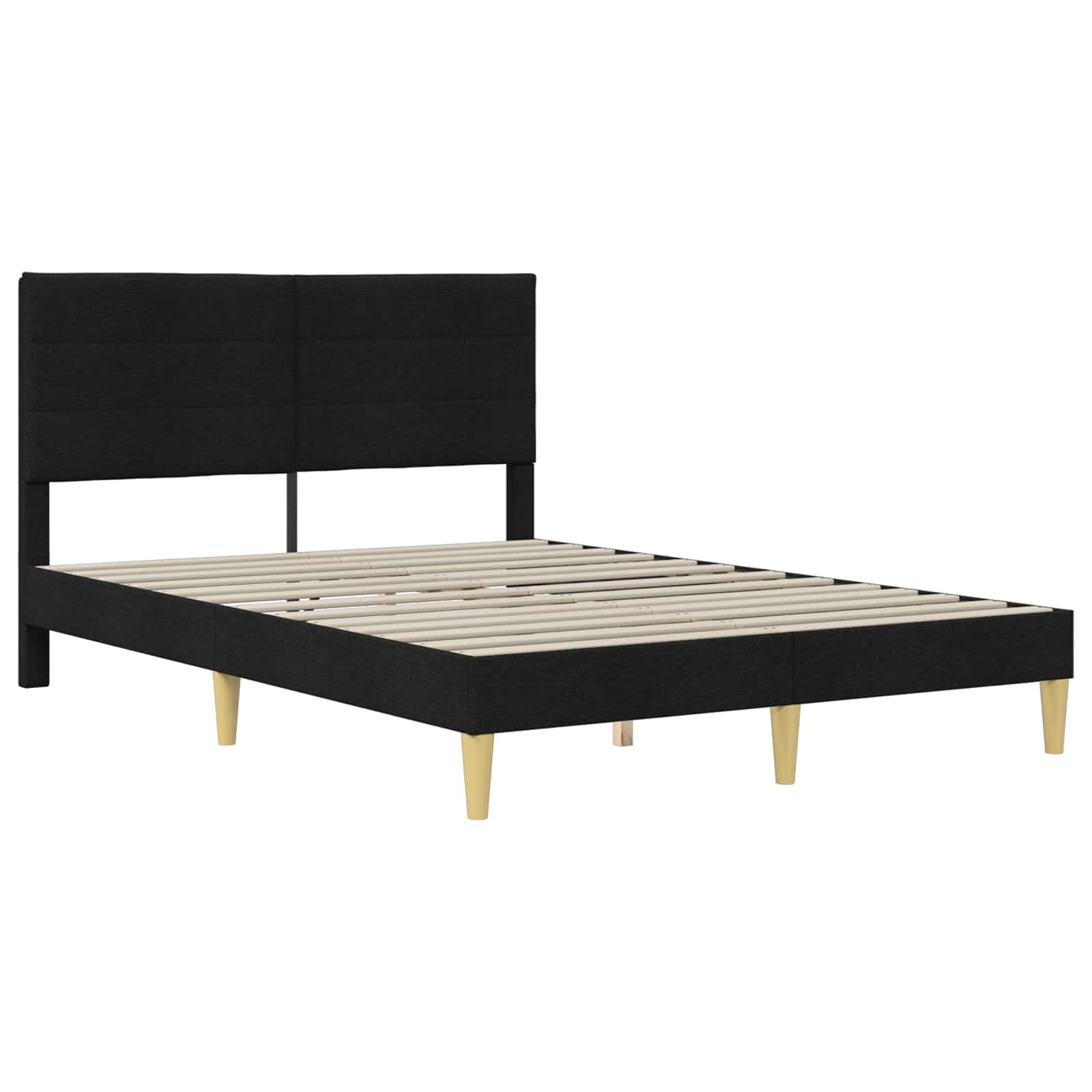 vidaXL Ramka łóżka Czarny 120 x 190 cm Poliester