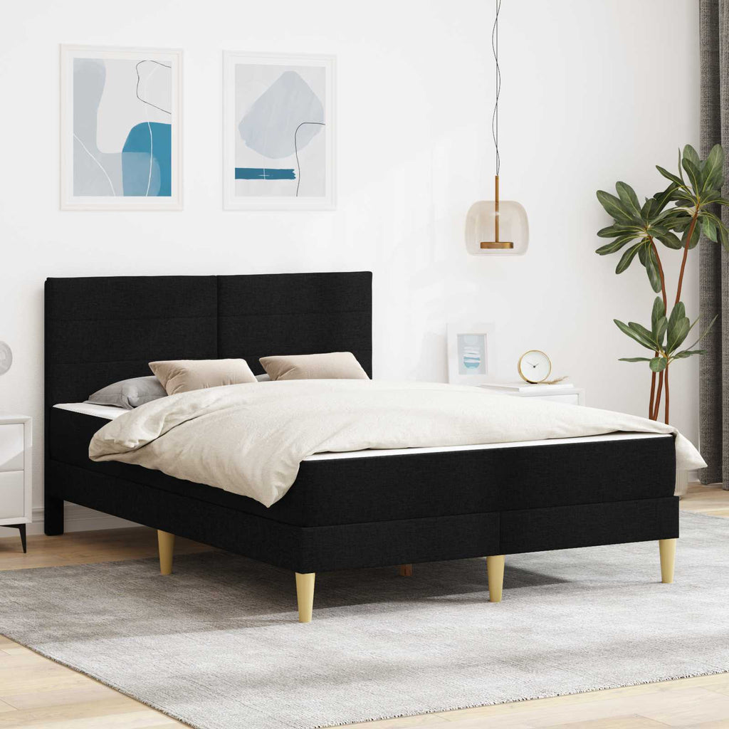 vidaXL Ramka łóżka Czarny 120 x 200 cm Poliester