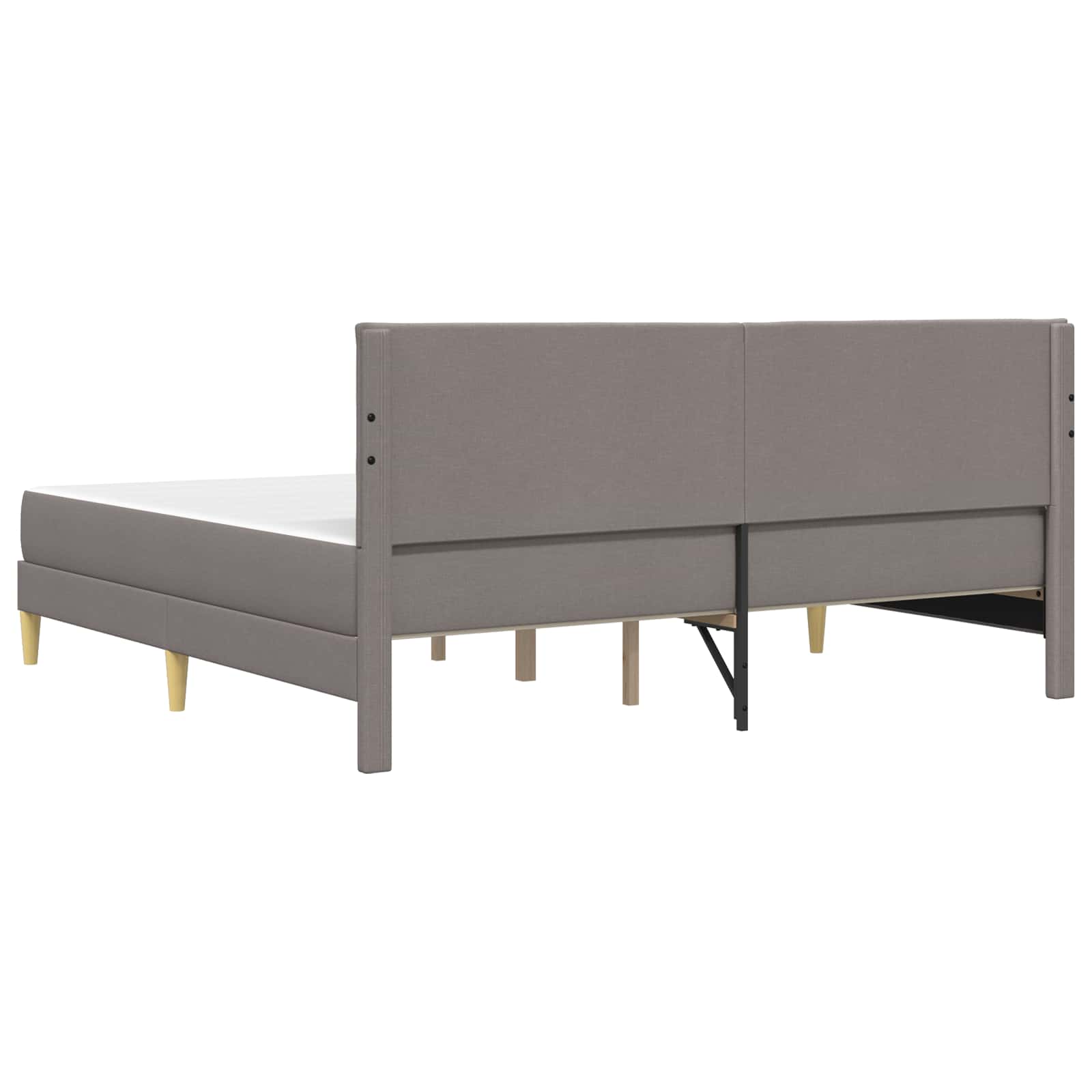 vidaXL Ramka łóżka Ciemnoszary 180 x 200 cm Poliester