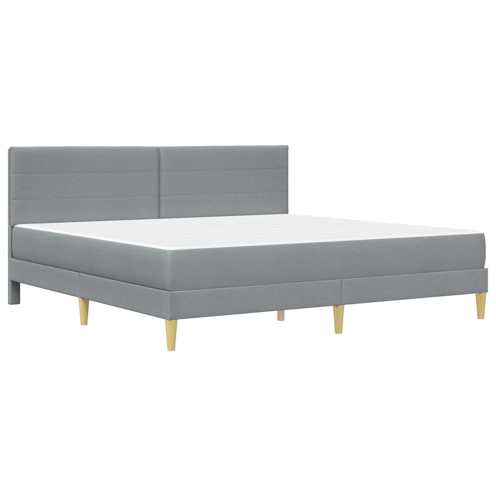 vidaXL Ramka łóżka Jasnoszary 200 x 200 cm Poliester