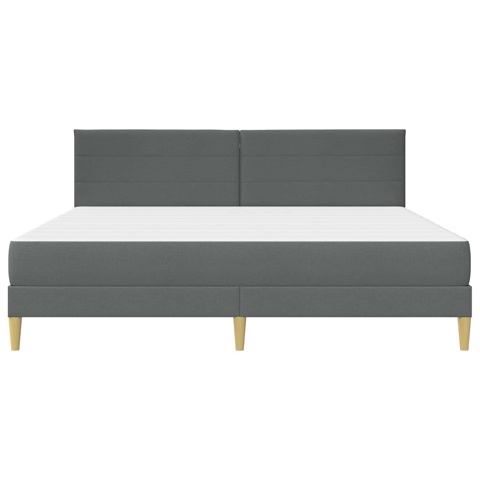 vidaXL Ramka łóżka Ciemnoszary 200 x 200 cm Poliester