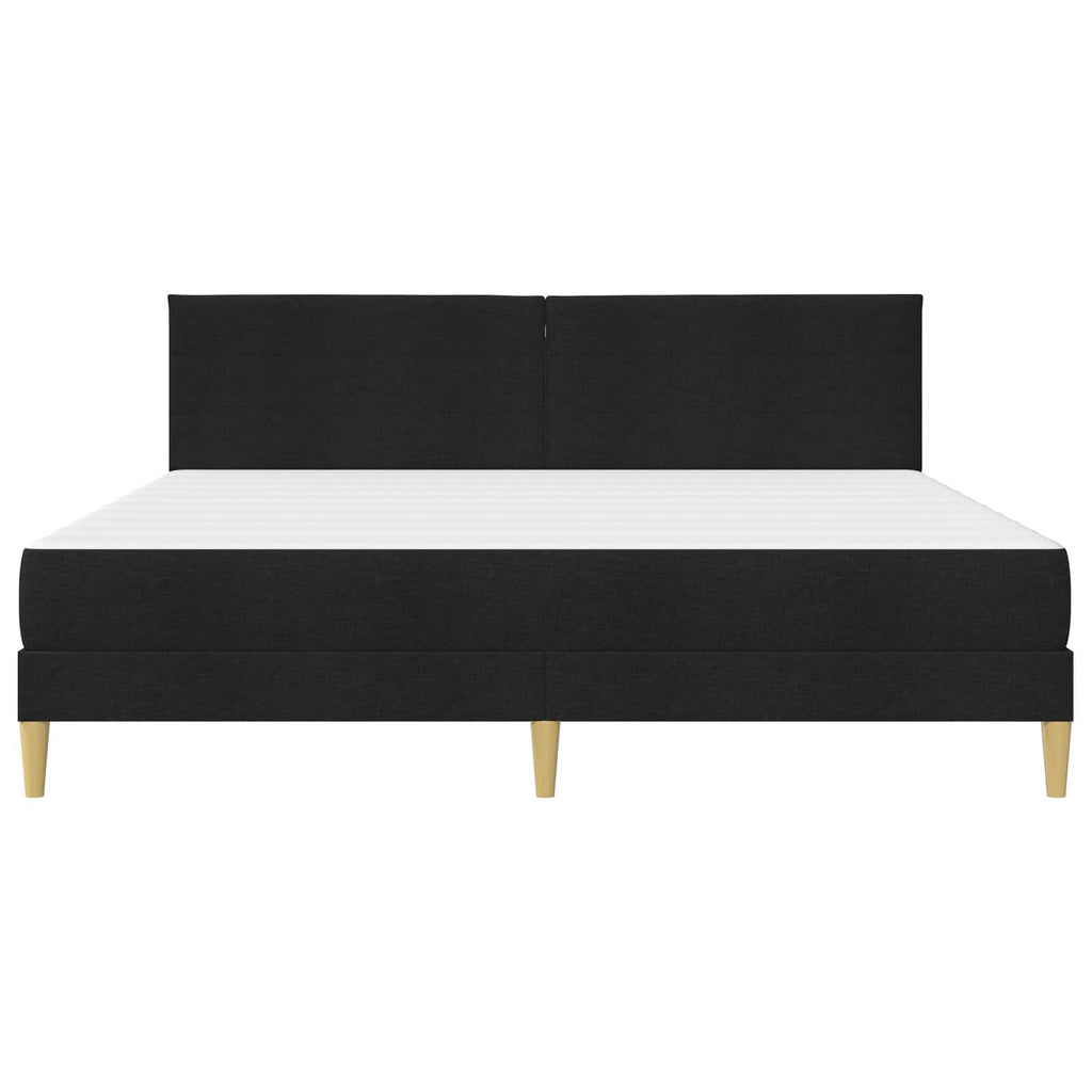 vidaXL Ramka łóżka Czarny 200 x 200 cm Poliester