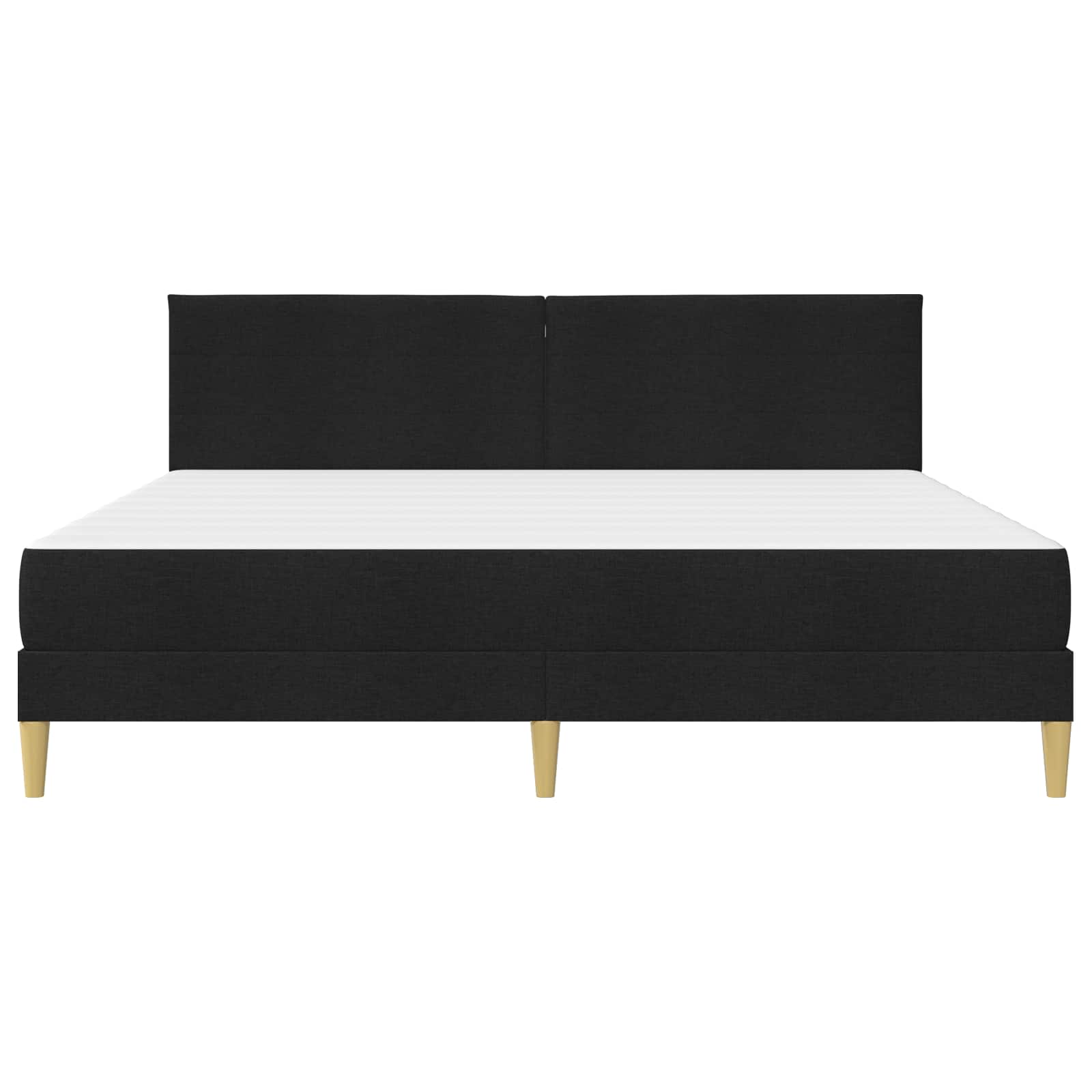 vidaXL Ramka łóżka Czarny 200 x 200 cm Poliester