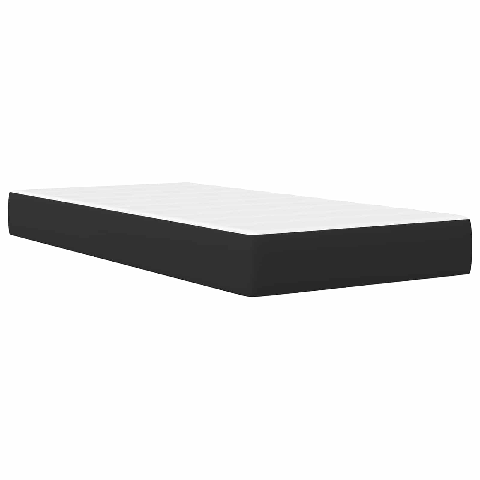 vidaXL Ramka łóżka z paskami LED Czarny 100 x 200 cm Ekoskóra