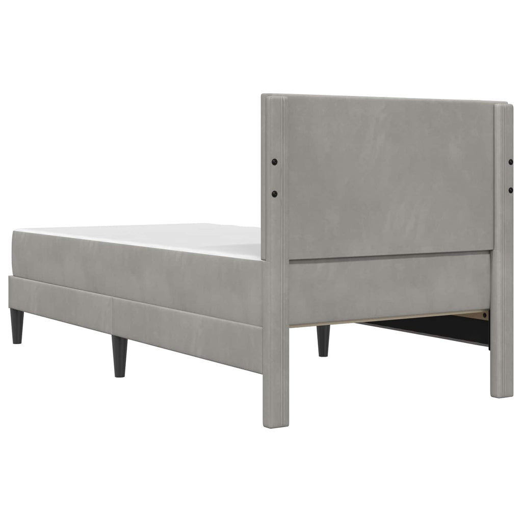 vidaXL Rama łóżka z materacem Jasnoszary 80 x 200 cm Aksamit