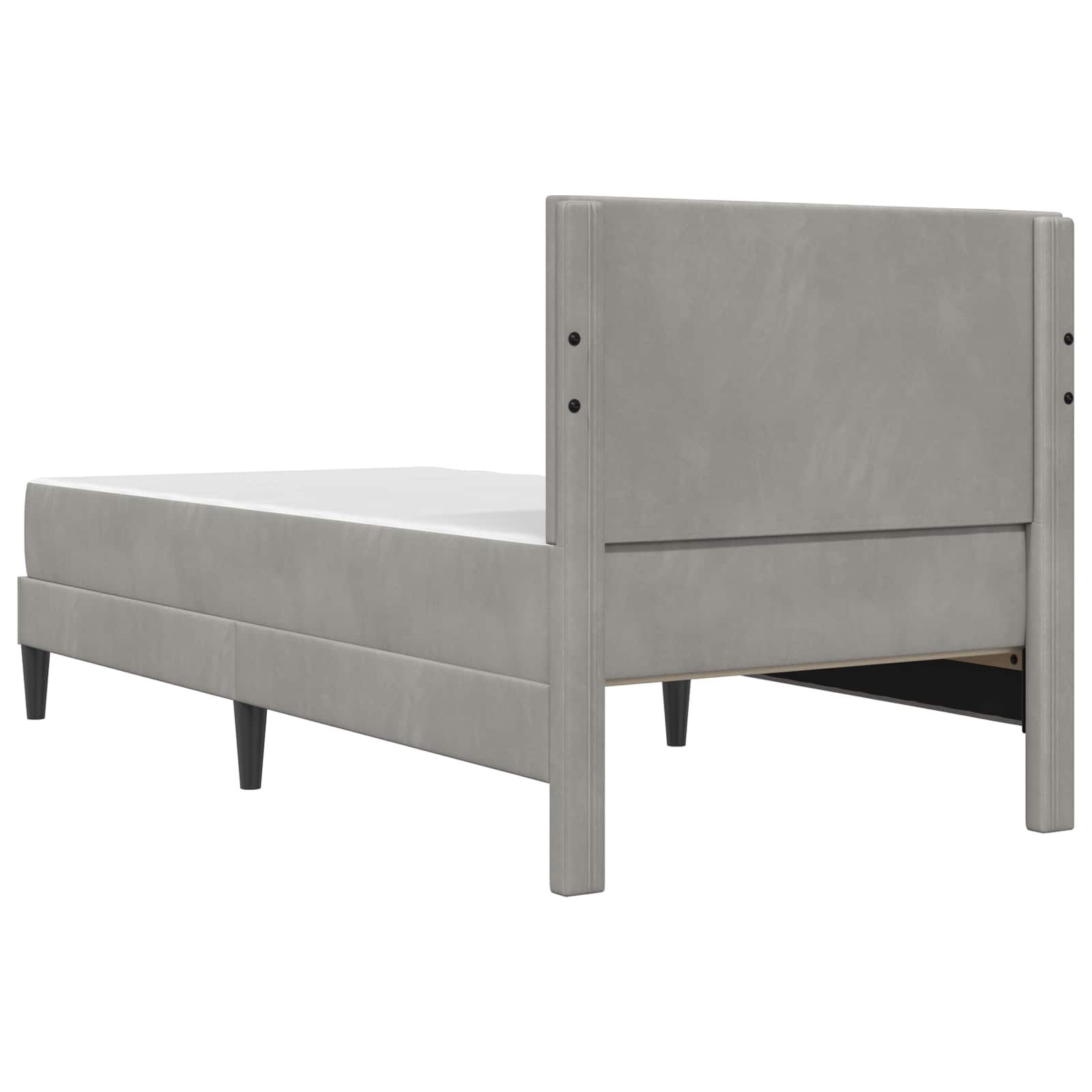 vidaXL Rama łóżka z materacem Jasnoszary 80 x 200 cm Aksamit