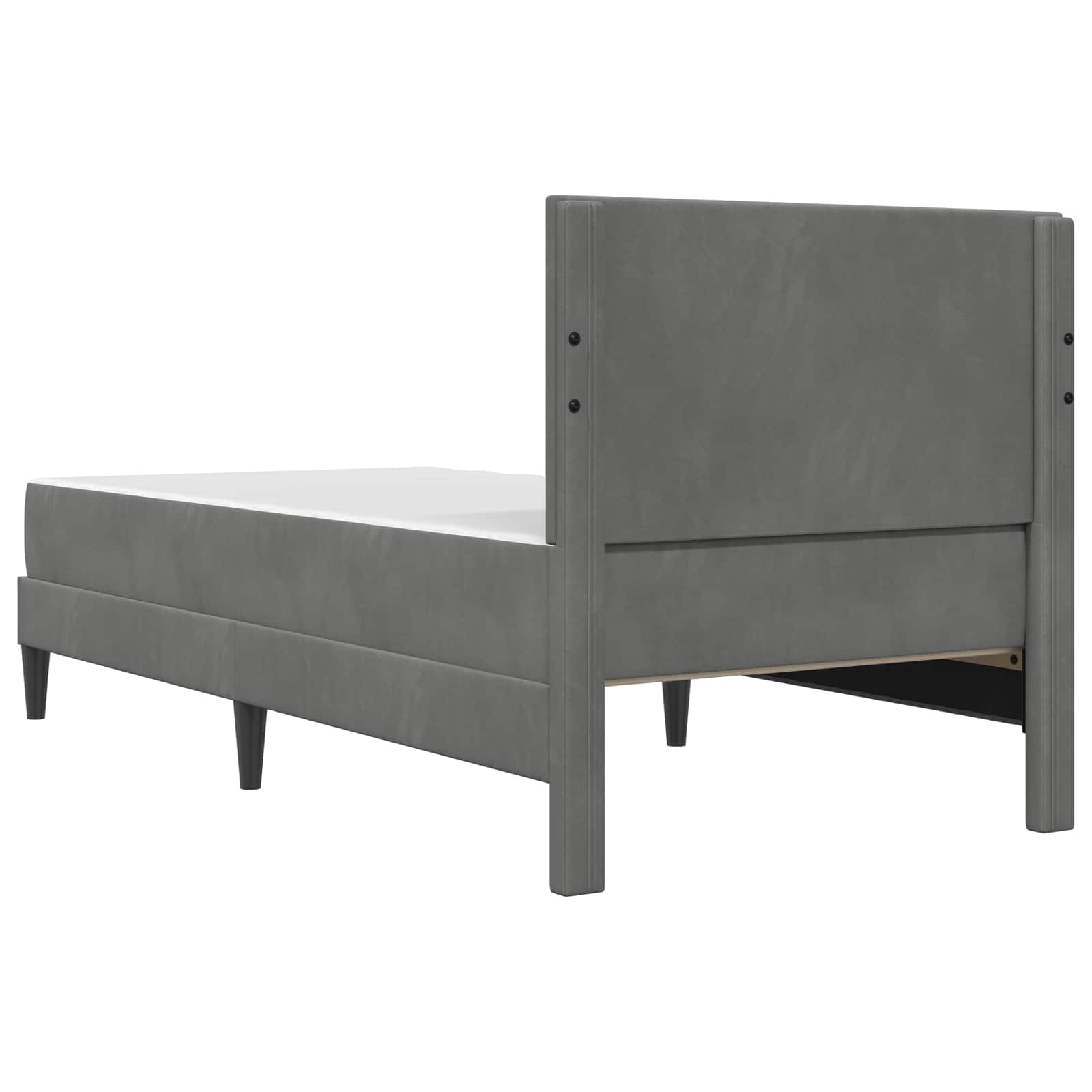 vidaXL Rama łóżka z materacem Ciemnoszary 100 x 200 cm Aksamit