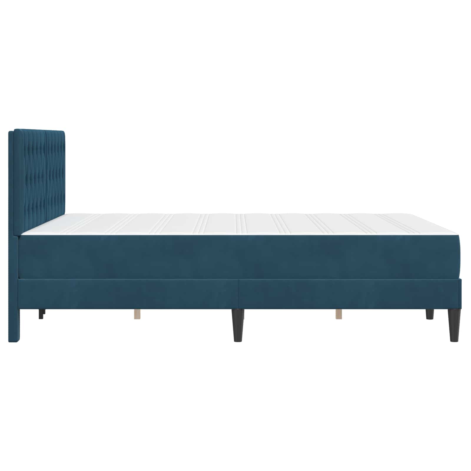 vidaXL Rama łóżka z materacem vidaXL Niebieski 120 x 190 cm Aksamit